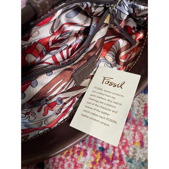 Fossil Clutch Bag Brown Soft Leather - Picture 4 of 6